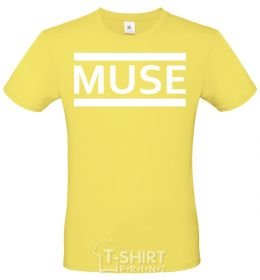 Men's T-Shirt Muse logo white cornsilk фото