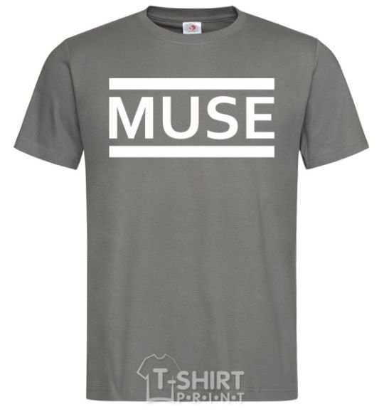 Мужская футболка Muse logo white Графит фото