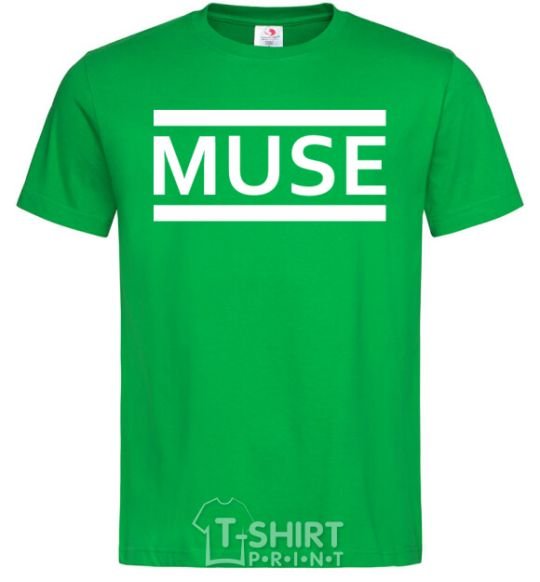 Мужская футболка Muse logo white Зеленый фото