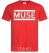 Мужская футболка Muse logo white Красный фото