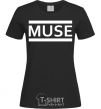 Women's T-shirt Muse logo white black фото