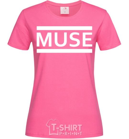 Women's T-shirt Muse logo white heliconia фото