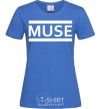 Women's T-shirt Muse logo white royal-blue фото