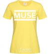 Women's T-shirt Muse logo white cornsilk фото