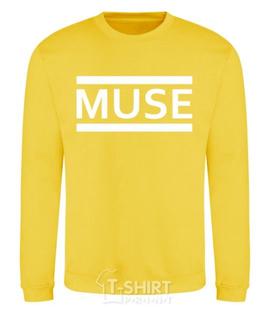 Sweatshirt Muse logo white yellow фото