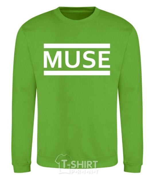 Свитшот Muse logo white Лаймовый фото