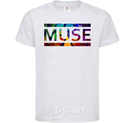 Детская футболка Muse logo color Белый фото