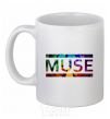 Ceramic mug Muse logo color White фото