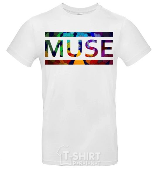 Мужская футболка Muse logo color Белый фото