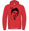 Men`s hoodie Muse Matthew Bellamy bright-red фото