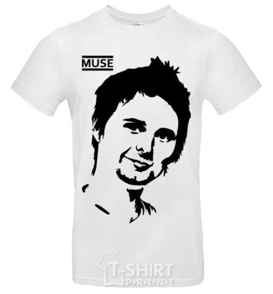 Men's T-Shirt Muse Matthew Bellamy White фото