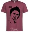 Men's T-Shirt Muse Matthew Bellamy burgundy фото