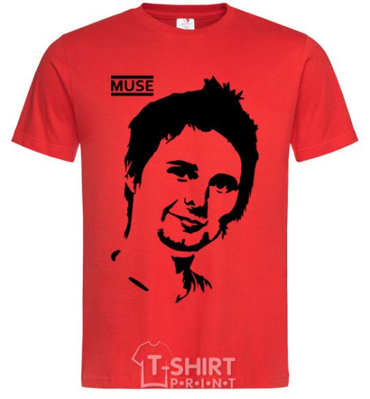 Men's T-Shirt Muse Matthew Bellamy red фото