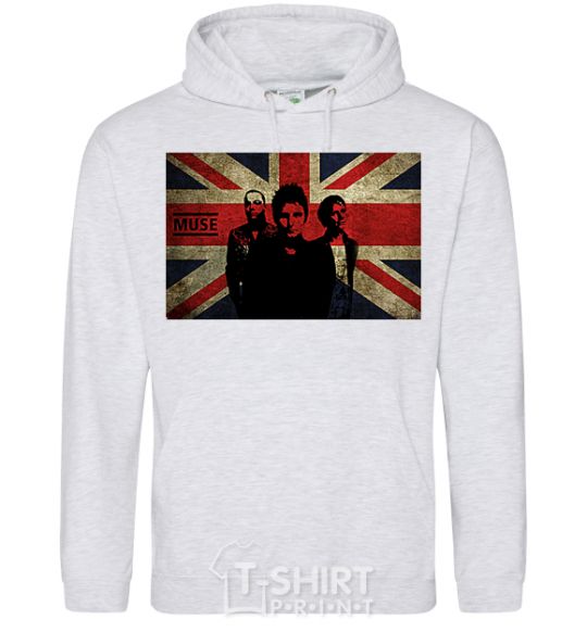 Men`s hoodie Muse flag sport-grey фото