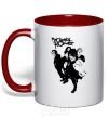 Mug with a colored handle MCR red фото