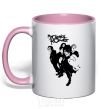 Mug with a colored handle MCR light-pink фото