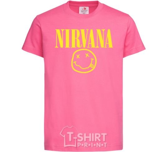 Детская футболка Nirvana logo Ярко-розовый фото