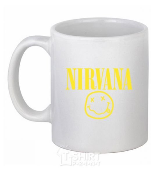 Ceramic mug Nirvana logo White фото