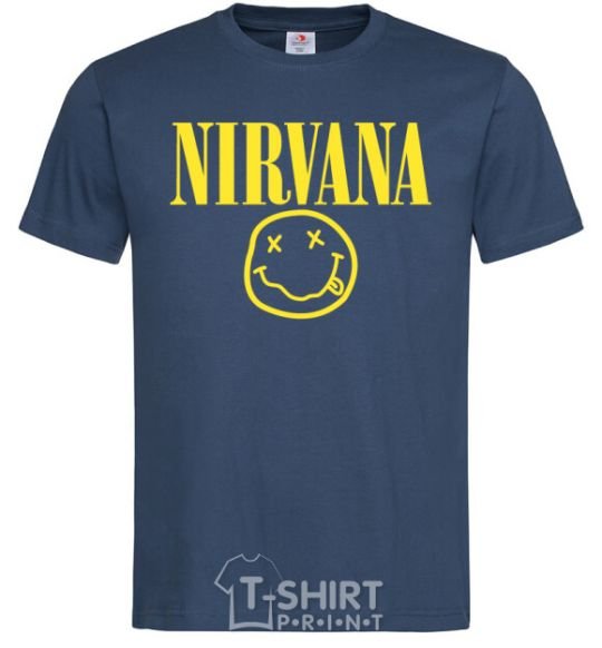 Мужская футболка Nirvana logo Темно-синий фото