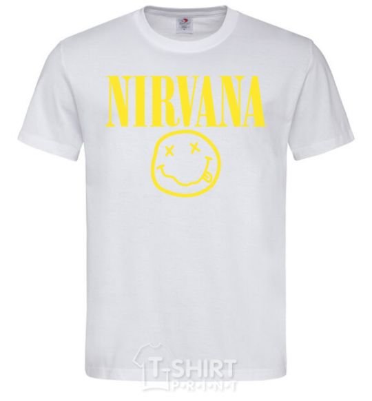 Мужская футболка Nirvana logo Белый фото