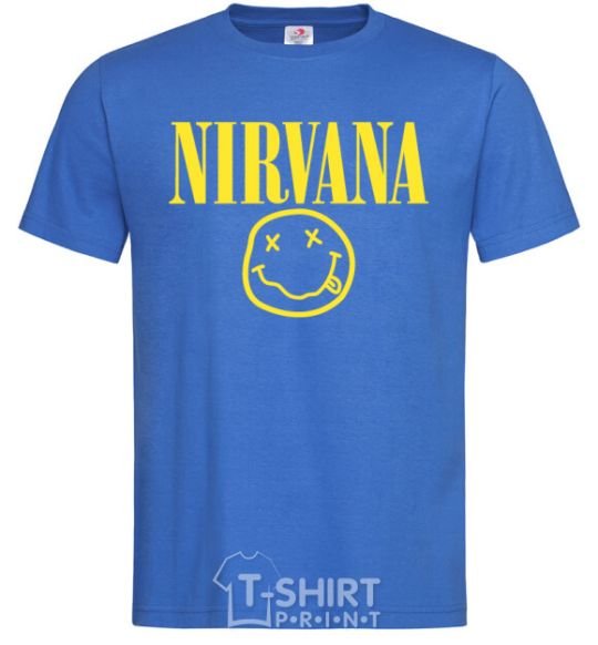 Мужская футболка Nirvana logo Ярко-синий фото