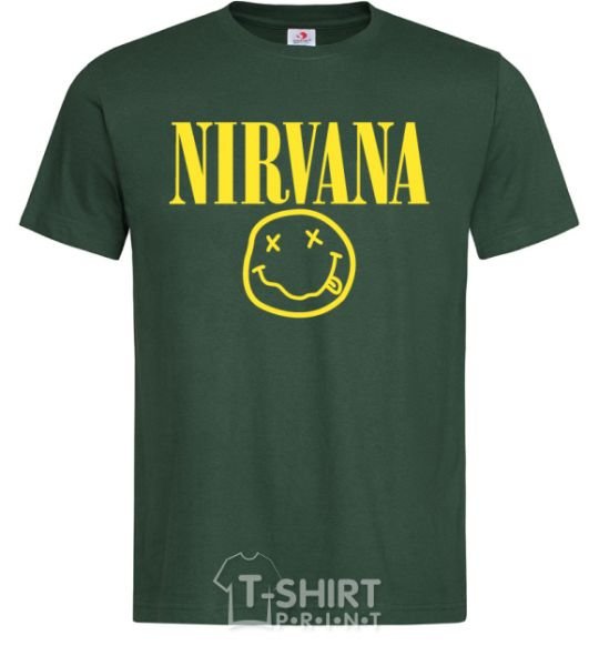 Мужская футболка Nirvana logo Темно-зеленый фото