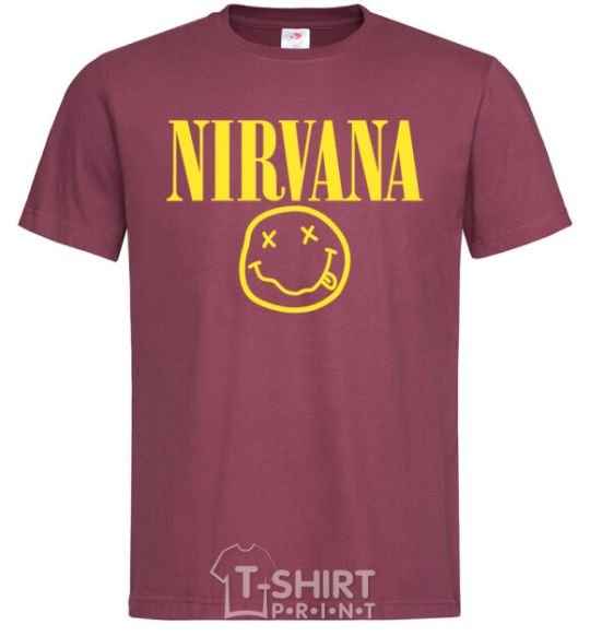 Мужская футболка Nirvana logo Бордовый фото