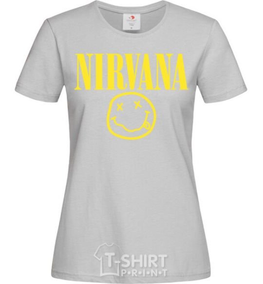 Women's T-shirt Nirvana logo grey фото