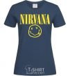 Women's T-shirt Nirvana logo navy-blue фото