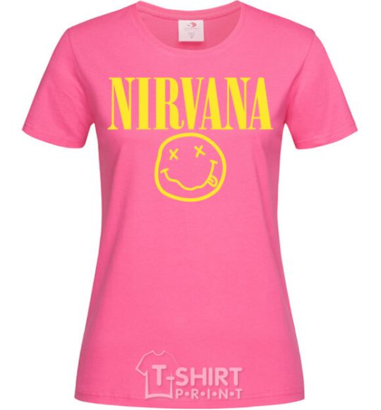 Женская футболка Nirvana logo Ярко-розовый фото