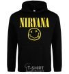 Мужская толстовка (худи) Nirvana logo Черный фото