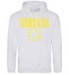 Men`s hoodie Nirvana logo sport-grey фото