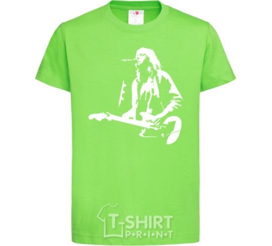Детская футболка Kurt Cobain guitar Лаймовый фото