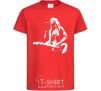 Детская футболка Kurt Cobain guitar Красный фото