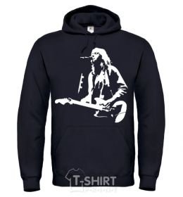 Мужская толстовка (худи) Kurt Cobain guitar Черный фото