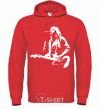 Men`s hoodie Kurt Cobain guitar bright-red фото