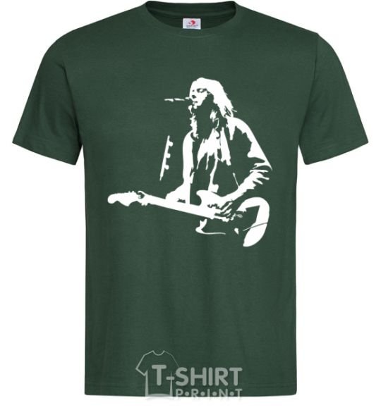 Men's T-Shirt Kurt Cobain guitar bottle-green фото