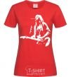 Women's T-shirt Kurt Cobain guitar red фото