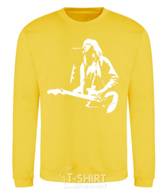 Sweatshirt Kurt Cobain guitar yellow фото