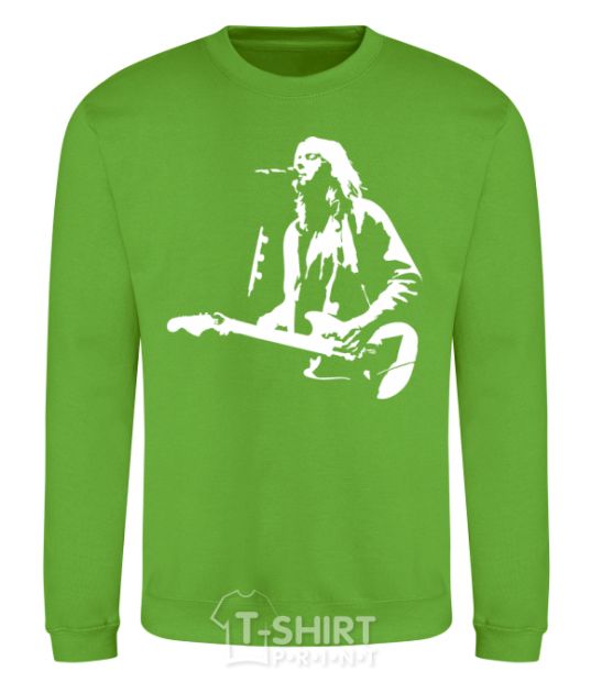 Свитшот Kurt Cobain guitar Лаймовый фото