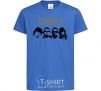 Kids T-shirt POD faces royal-blue фото