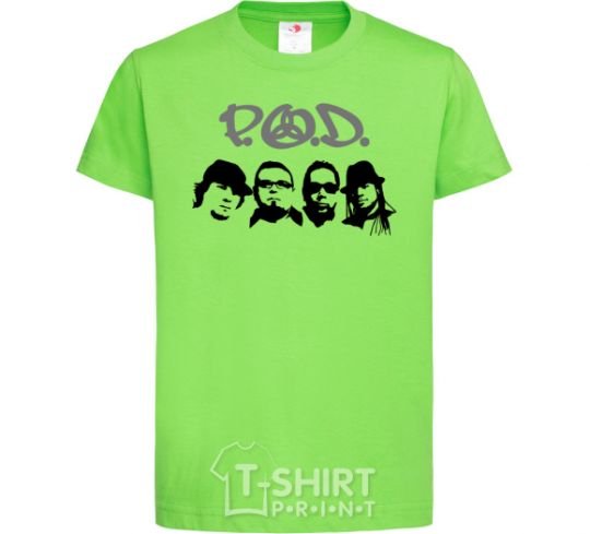 Kids T-shirt POD faces orchid-green фото