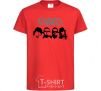 Kids T-shirt POD faces red фото