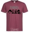 Men's T-Shirt POD faces burgundy фото