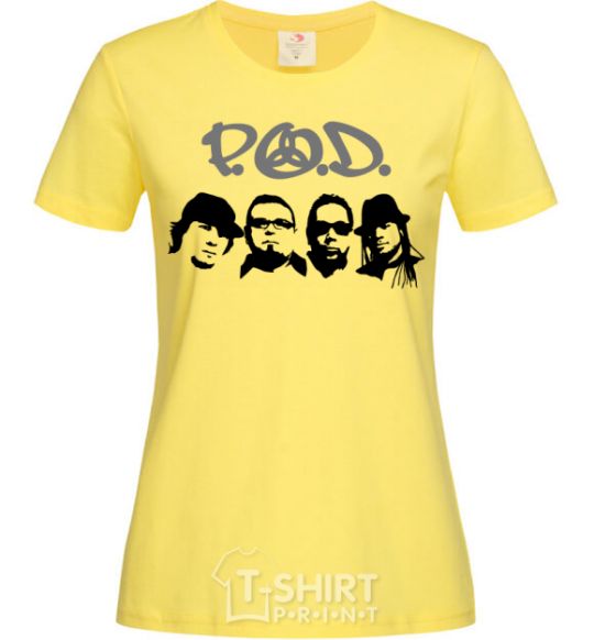 Women's T-shirt POD faces cornsilk фото