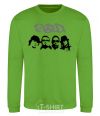 Sweatshirt POD faces orchid-green фото