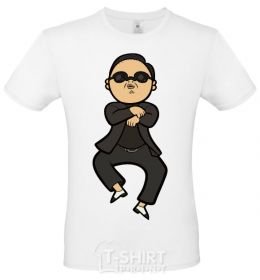Men's T-Shirt Gangnam Psy White фото
