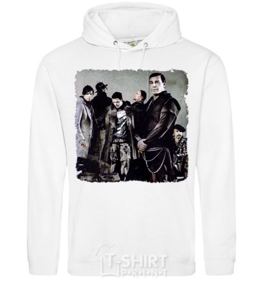 Men`s hoodie Rummstein group White фото