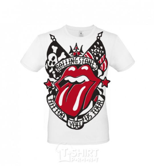 Мужская футболка Rolling stones tattoo Белый фото