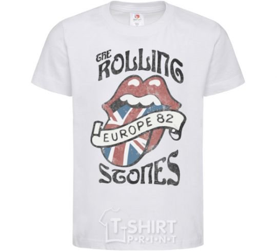 Kids T-shirt Rolling stones europe 82 White фото